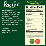 Pacific Foods, Soup Cashew Ginger Organic, 32 Fl Oz