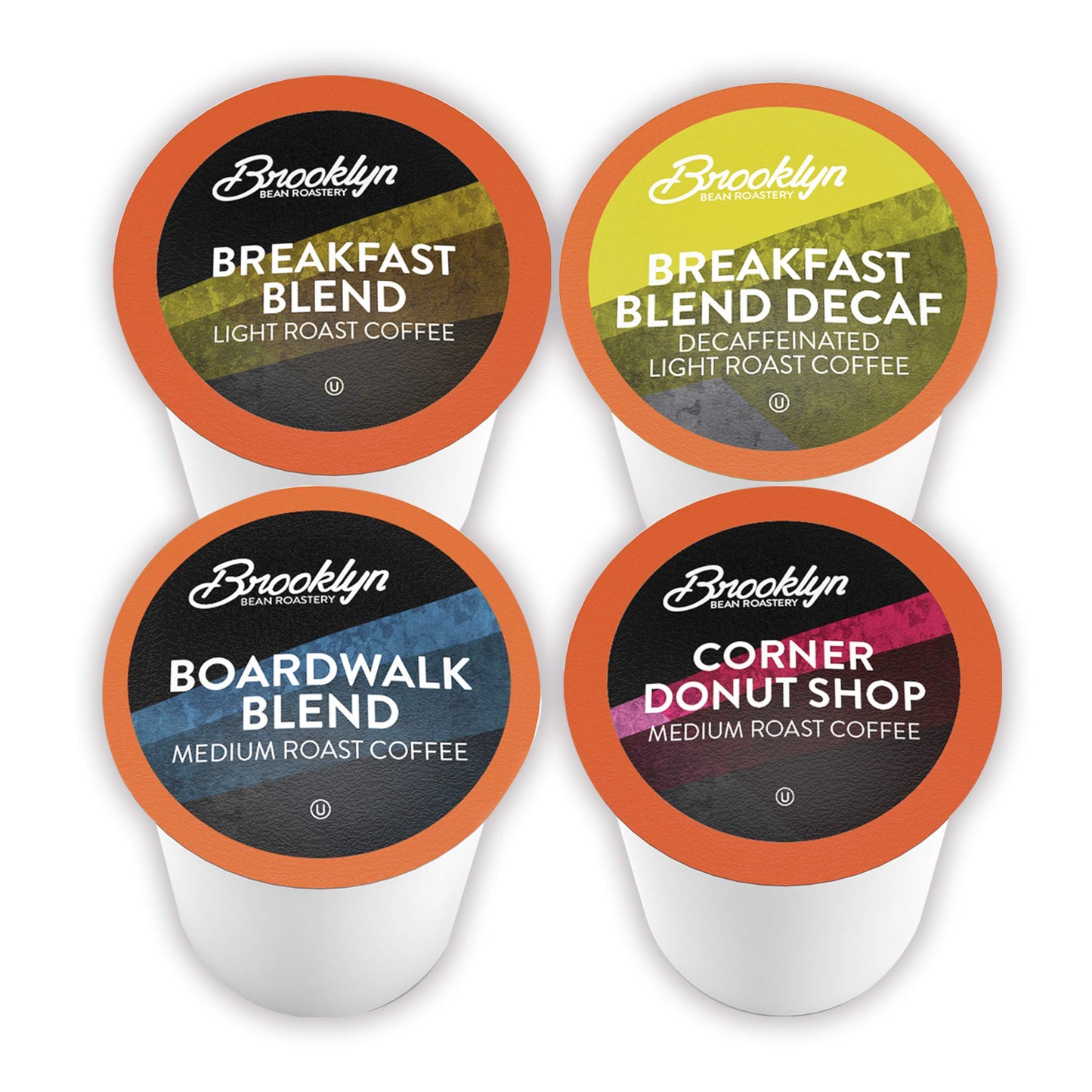 Brooklyn Beans Coffee Pods, Breakfast Gourmet Variety Pack - Compatible with Keurig K Cup Brewers Including 2.0 Machines, 40 Count, Light Roast