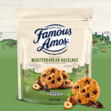 Famous Amos Mediterranean Hazelnut and Chocolate Chip Cookies | Real Mediterranean Hazelnuts in Bite-Size Chocolate Chip Cookies, Resealable 7 oz Bag