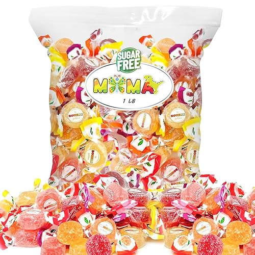 B0nelle Sugar-Free Italian Fruit Jelly Candy - 1 lb Assorted Individually Wrapped Jelly Fruit Candy - Delicious Mima's Summer Mega Sale Treats