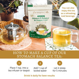 DelighTeas Stomach & Liver Tea | Ayurvedic Herbal Blend for Digestion | Organic Milk Thistle, Fennel, Ginger, Peppermint & Licorice | Vegan