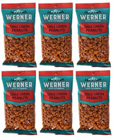 Werner Chile Limon Peanuts Cacahuates con Chile y Limon, Flavored Peanuts, Spicy Peanuts 7 Ounce (Pack of 6)