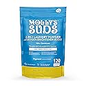 Molly's Suds 2-in-1 Original Laundry Powder with Oxygen Brightener Boost | Clean Laundry Detergent & Stain Remover | Peppermint with Hint of Lemon
