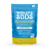 Molly's Suds 2-in-1 Original Laundry Powder with Oxygen Brightener Boost | Clean Laundry Detergent & Stain Remover | Peppermint with Hint of Lemon