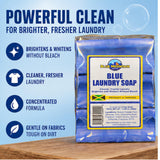Blue Mountain Country Blue Laundry Soap, Product of Jamaica - 3 Pack (4.23 oz Each), Concentrated Formula, Brightens & Whitens Without Bleach, Cleaner