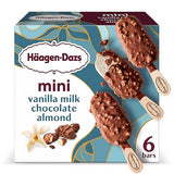 Haagen-Dazs, Vanilla Milk Chocolate Almond Snack Size Ice Cream Bars, 6 count (Frozen)