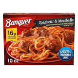Banquet Spaghetti & Meatballs, Frozen Meal, 10 OZ