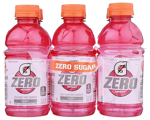 Gatorade, Zero Sugar Berry Thirst Quencher Beverage, 12 Fl Oz, 6 Count