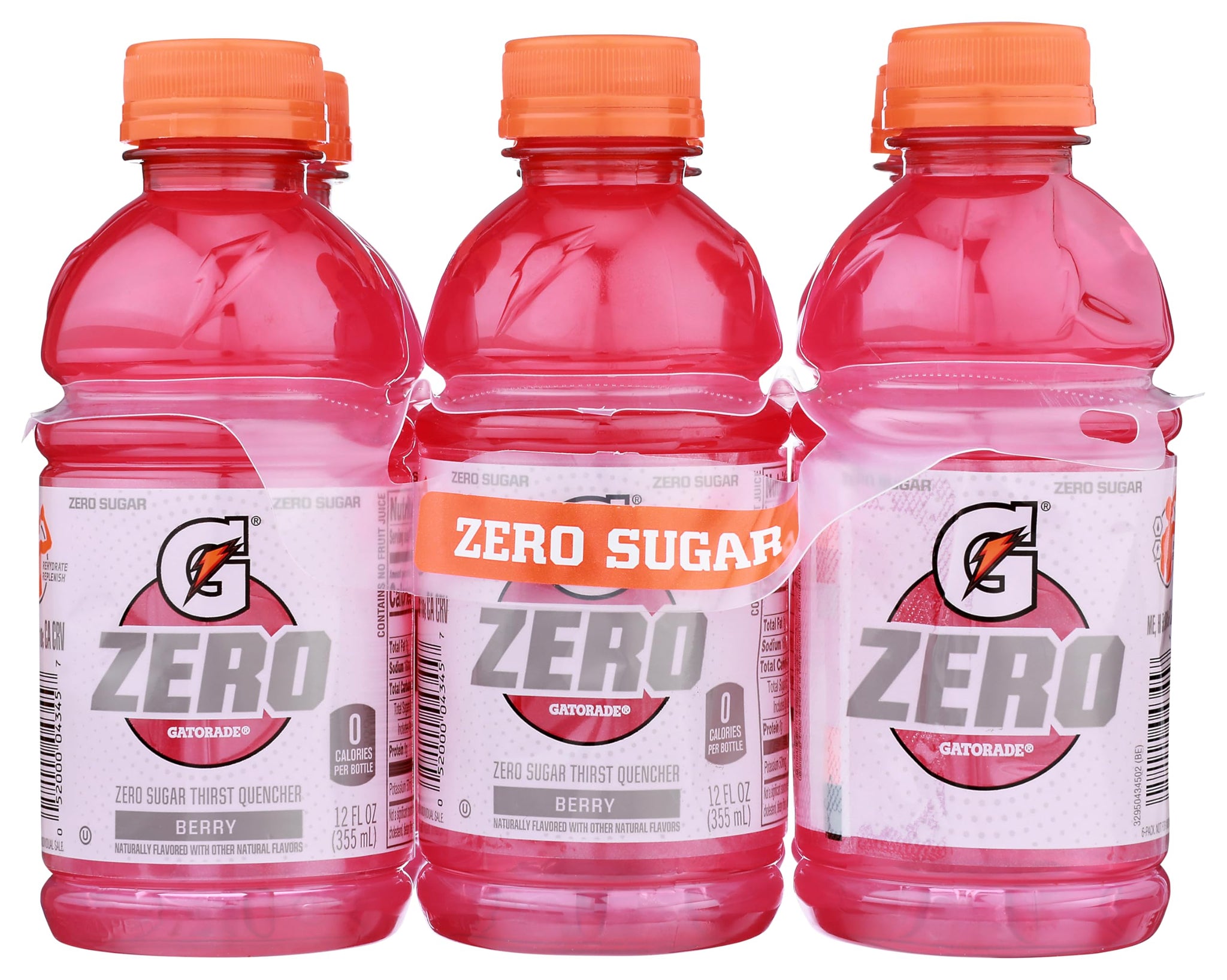Gatorade, Zero Sugar Berry Thirst Quencher Beverage, 12 Fl Oz, 6 Count