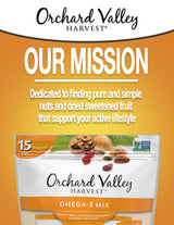 Orchard Valley Harvest Omega-3 Mix, 1 Ounce Bags (Pack of 15), Walnuts, Cranberries, Almonds, and Pistachios, Gluten Free, Non-GMO, No Artificial