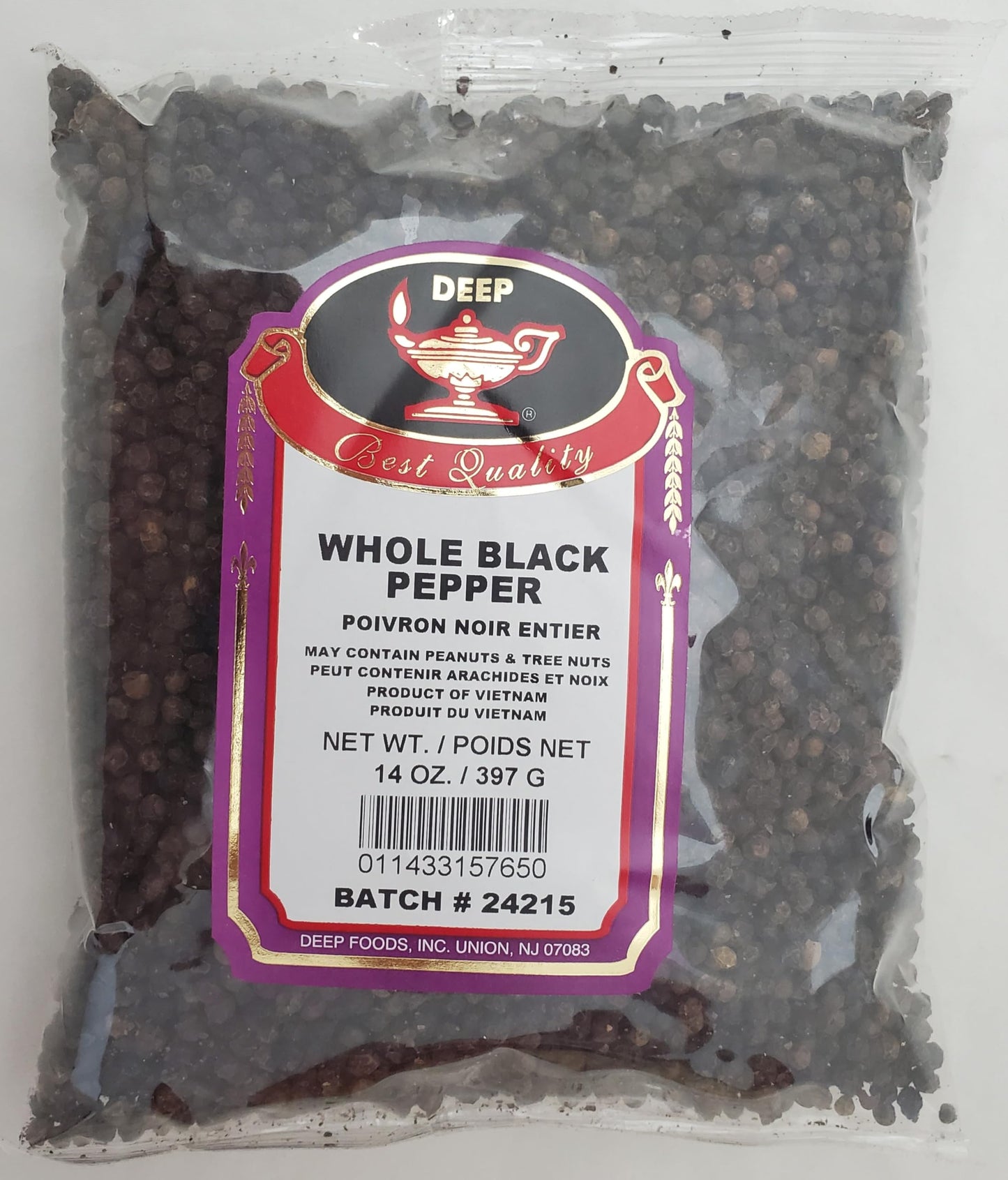 Black Pepper Whole 14 oz