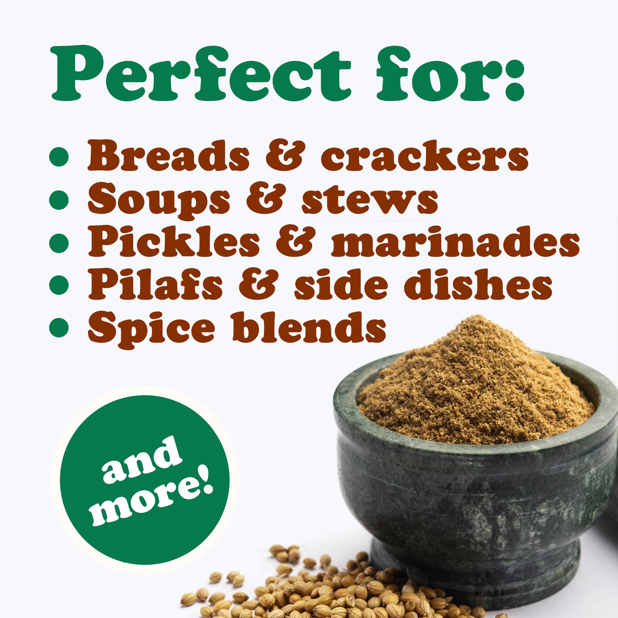 Food to Live Organic Coriander Powder, 12 Ounces - Freshly Ground, Pure, Natural Spice for Cooking, Baking and Seasoning, Non-GMO, Vegan, Kosher, Bulk
