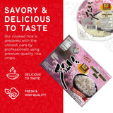 Shirakiku Dried Grains & Rice - Japanese Style Short Grain Sticky White Rice - Premium Quality Microwavable Ready To Eat Cooked Sushi Rice, 7.4 Ounce (Pack of 12)