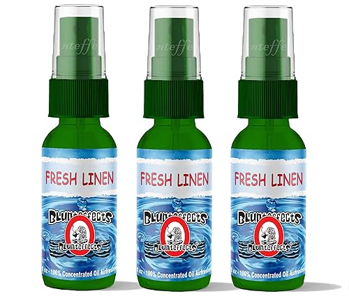 Blunteffects Blunt Effects 100% concentrated Air Freshener Car/Home Oder Neutralizing Spray (3 Pack) [Choose The Scent] (Fresh Linen)