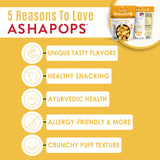 AshaPops Turmeric Garlic Flavored Popped Water Lily Seeds, 0.5 oz (Pack of 12) - Gluten-Free, Vegan, Paleo, Nut-Free, Corn-Free, Soy-Free, Non-GMO