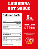Cajun Nation CAJUN HEAT Louisiana Hot Sauce 5oz - Bold Flavor with No MSG - Authentic Louisiana Style Heat from the Cajun Coast - The Spice Is Right!