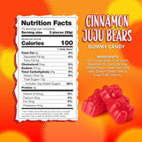 Cinnamon Bears | 1-Pound Bag | Classic Juju Bears Gummy Candy | Nostalgic Chewy Candy | Sweet & Spicy Gelatin Free Gummies for Snacking & Holiday