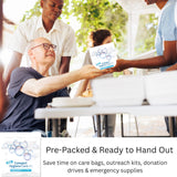 Portable Laundry Kit - Travel Clothes Cleaning Essentials with Liquid Detergent, Stain Remover Wipe, Dryer Sheet & Laundry Bag - Bulk Supply