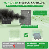 Boodora Activated Charcoal Bags Air Purifying 15 Pack, Bamboo Charcoal Odor Absorber for Home Closet Car Shoes, 70g Gray, Natural Odor Neutralizer
