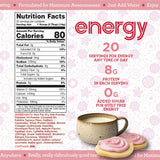 Perk Energy Drink Mix (Sugar Cookie) 20 Servings - Caffeinated Healthy Coffee Alternative with Protein, 100mg of Caffeine, Gluten-Free, Soy-Free