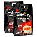 Vinacafe Premium 100 Sticks 3 in 1 Wake-Up Coffee Mix, 100 Coffee Sticks Single Serves 2 Pack of 50
