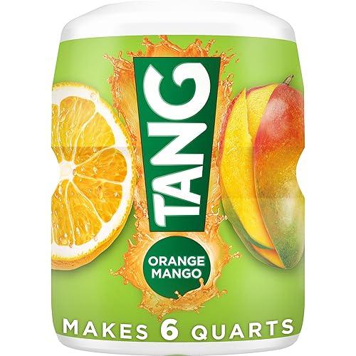 Tang Drink Mix, 1 Canister, for Flavorful Hydration and Shareable Refreshment, Orange Mango, Good Source of Calcium, 100% Daily Value of Vitamin C