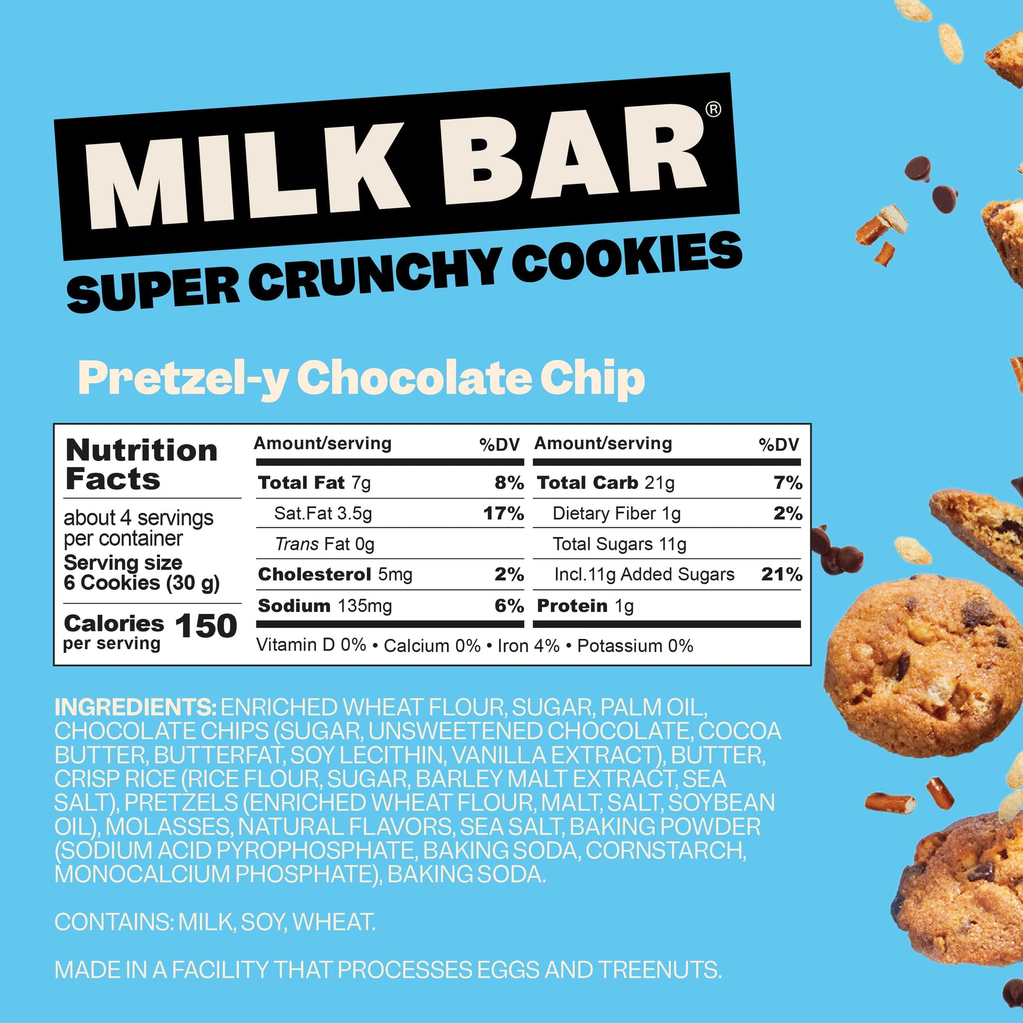 Milk Bar, Cookies Pretzely Chocolate Chip, 4.5 Ounce