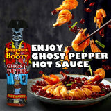 Surrender the Booty Ghost Pepper Hot Sauce - Bhut Jolokia Extreme Gourmet Heat - Premium Novelty Pirate Gift Bottle - Hot Sauce Challenge - 5oz