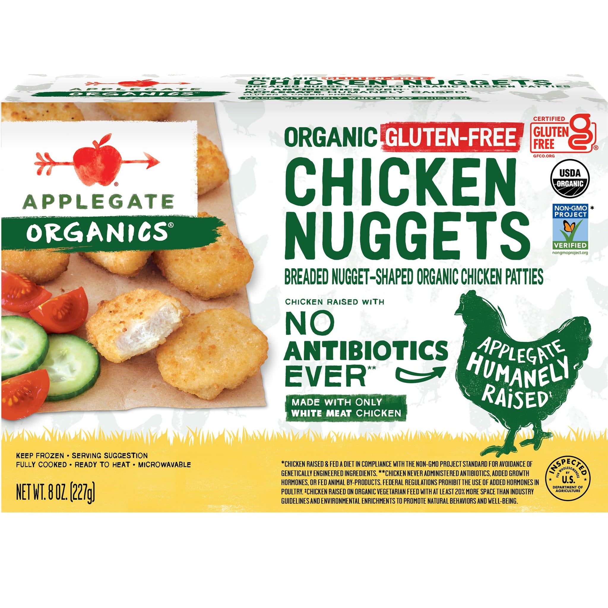 Applegate Organic Gluten-Free Chicken Nuggets, 8oz (Frozen)