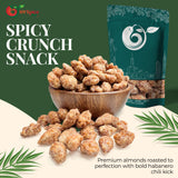 NY SPICE SHOP Habanero Almonds - 1 Pound Bulk Candied Healthy Snacks Mix - Toffee Almonds Roasted - Crunchy Coated Almond