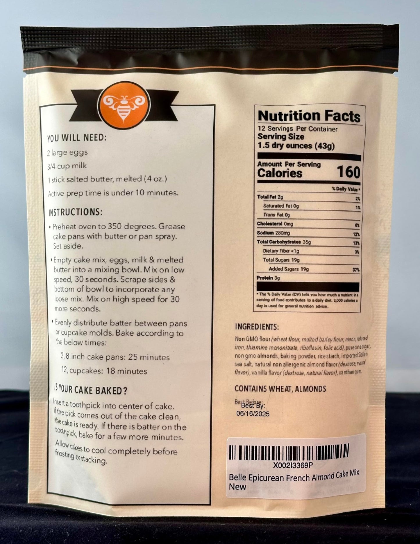 Belle Epicurean French Almond Cake Mix