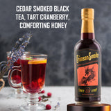 Absinthia Crimson Smoke Craft Mixer - Smoky Non-Alcoholic Drink Mixer with Cranberry, Honey & Cedar-Smoked Black Tea | Cocktail Syrup for Mocktails