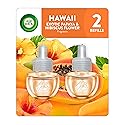 Air Wick Plug-In Scented Oil Refills, 2 Count, Hawaii Exotic Papaya and Hibiscus Flower, Air Freshener, Essential Oils