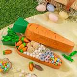 Easter Carrot Treat Gift Box - Spring Candy Assortment with Caramels, Champagne Bubbles Candy, Candied Peanuts, Yogurt Pretzels & Shortbread Cookies