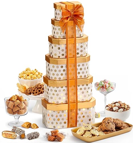 Broadway Basketeers Gift Basket with Gourmet Snack Food Delivery for Memorial day, Mom, Her, Thank You, Birthday, Corporate Gifts, Kosher
