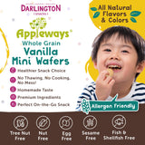 Appleways Mini Vanilla Wafers, 1 oz, 20 Count - Whole Grain Vanilla Wafer Cookies, Individually Wrapped Snacks for Kids & Adults, No Preservatives