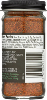 Frontier Co-op Mexican Fiesta Seasoning, 2.12-Ounce Jar, Chilis, Tomato & Cumin, Hint Of Lemon & Cilantro, Salt Free, Kosher, Non ETO