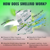 SMELLRID Reusable Activated Charcoal Odor Absorber That Works [10 Pack] - Medium 50 g (3.2" x 5”) Pack Treats 25 Sq. Ft. - Premium Natural Deodorizer