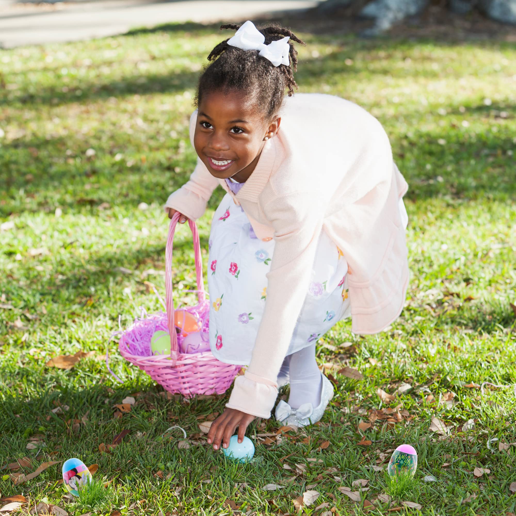 Candy Filled Plastic Easter Eggs, Disney Themed Egg Hunt with Hard Candies Inside, 2.47 Ounces