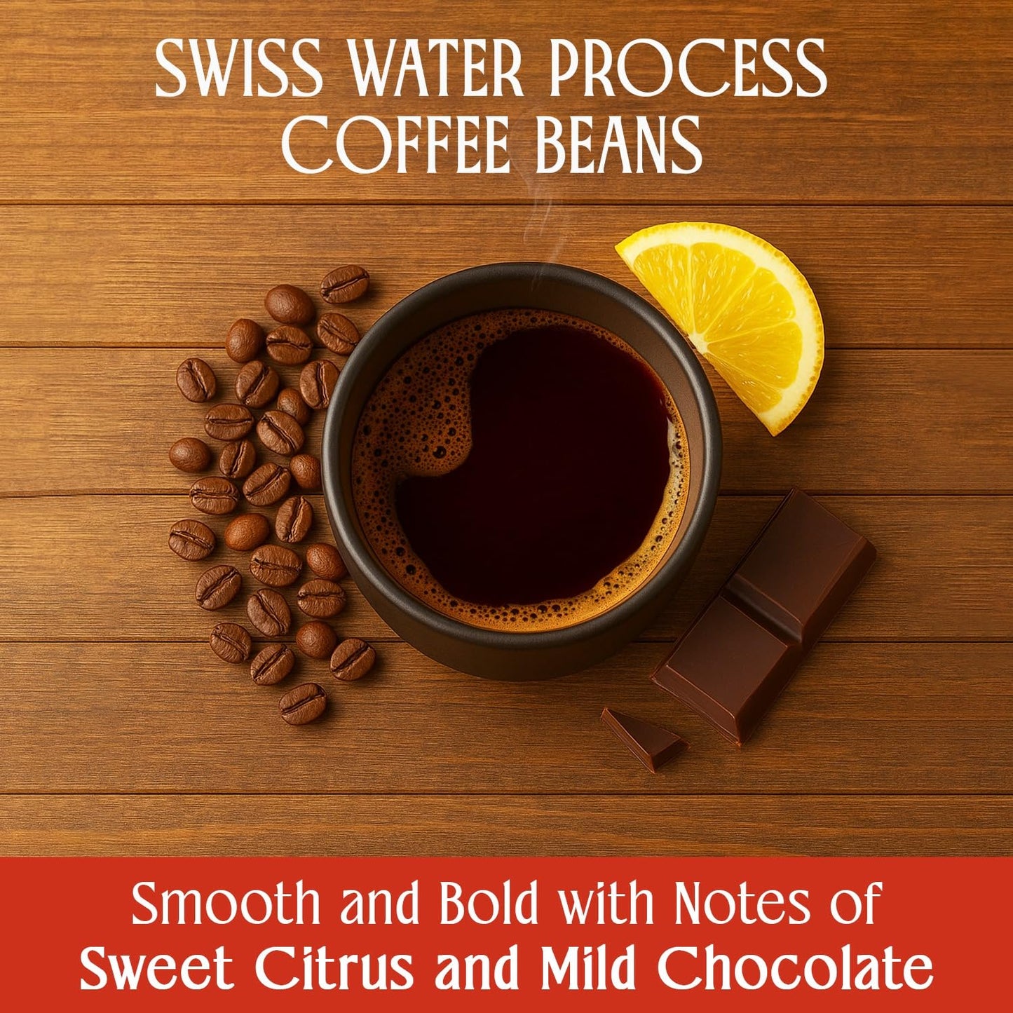 Abbotsford Road Whole Bean Decaf Coffee, Specialty Medium Roast 12 oz Bag, Chemical-Free Arabica Decaffeinated Coffee Beans, Freshly Roasted, Flavored