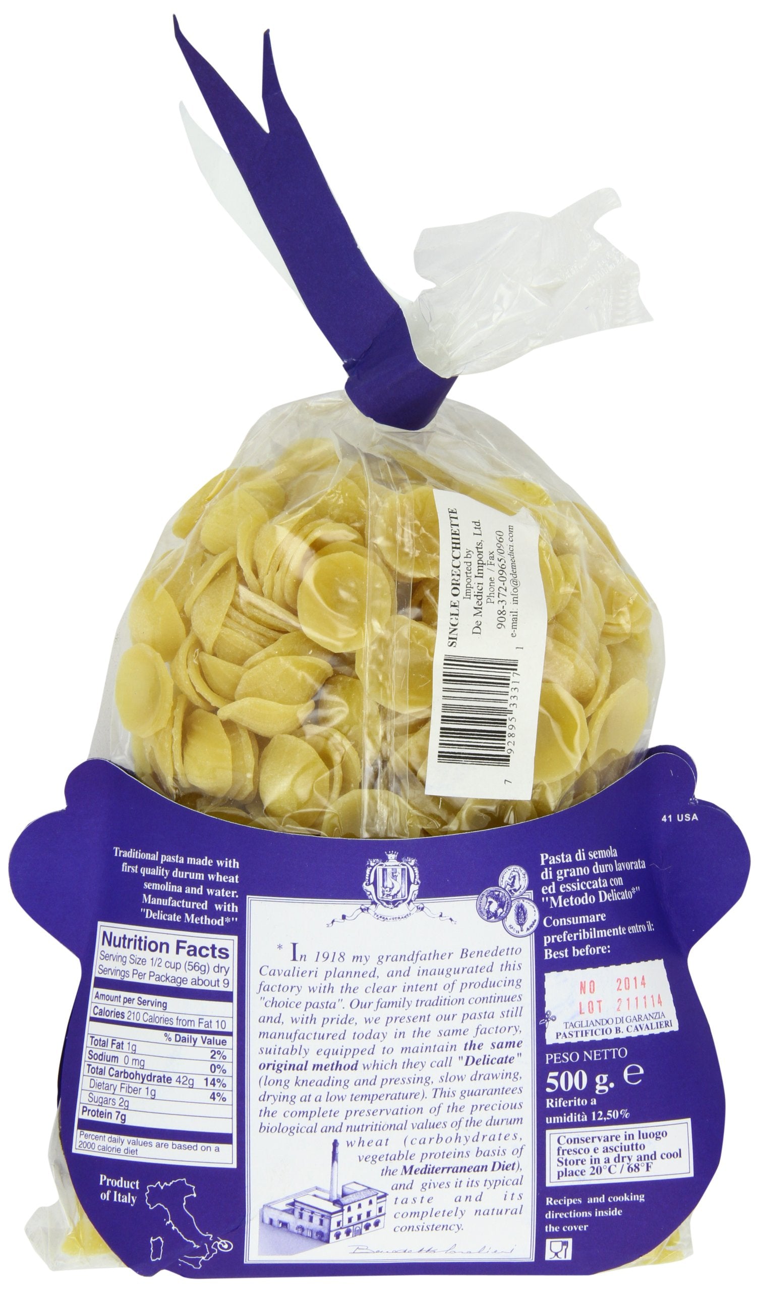 Benedetto Cavalieri Orecchiette, 17.6-Ounce Bags (Pack of 2)