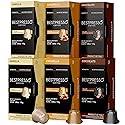 Bestpresso Coffee for Nespresso Original Machine 120 Aluminum pods Certified Genuine Espresso Variety Pack Caramel,Vanilla and Chocolate