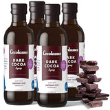 Cocolasses - Dark Cocoa Syrup, Chocolate Syrup With Real Dark Cocoa and Blackstrap Molasses, Coffee Flavoring Syrup, Original Chocolate, Pack of 4 x