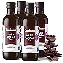 Cocolasses - Dark Cocoa Syrup, Chocolate Syrup With Real Dark Cocoa and Blackstrap Molasses, Coffee Flavoring Syrup, Original Chocolate, Pack of 4 x