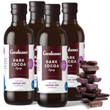 Cocolasses - Dark Cocoa Syrup, Chocolate Syrup With Real Dark Cocoa and Blackstrap Molasses, Coffee Flavoring Syrup, Original Chocolate, Pack of 4 x
