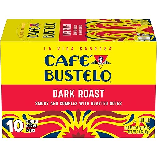 Café Bustelo Dark Roast, Single Serve Coffee Pods, 10 Count (Pack of 1)