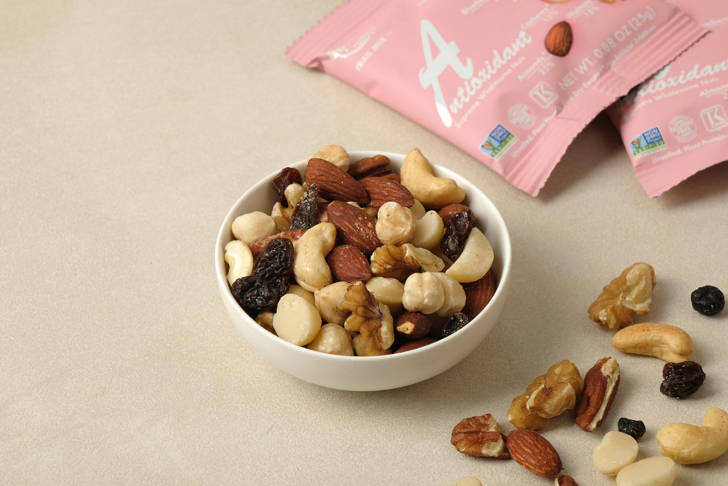 Daily Gourmet Nuts - Unsalted Mixed Nuts Snack Packs/Individually Wrapped Snacks/Nut Snacks/No Peanuts/Healthy Trail Mix Individual Packs/Deluxe