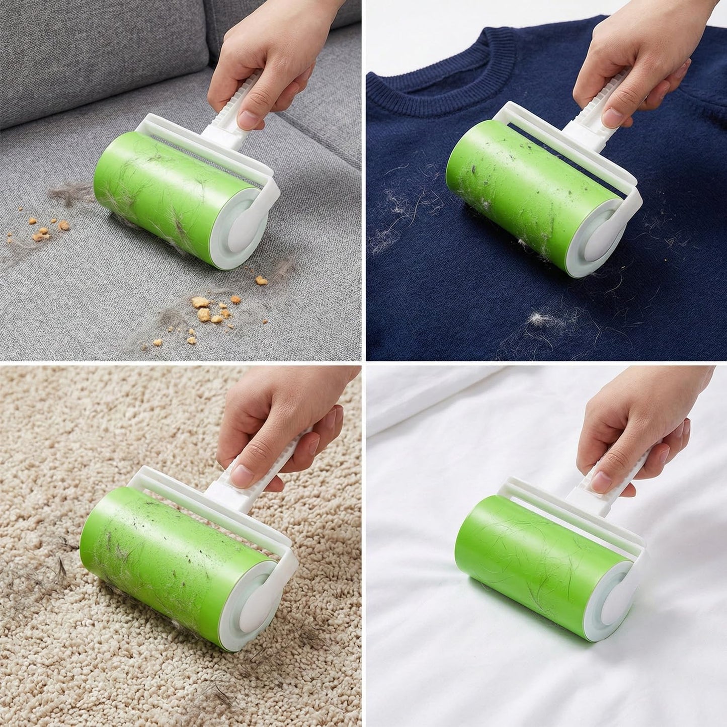 Reusable Washable Lint Roller 5 Pack, Sticky Travel Lint Roller, Portable Compact Pet Hair Remover Cleaner with Cover for Clothes, Pet Hairs