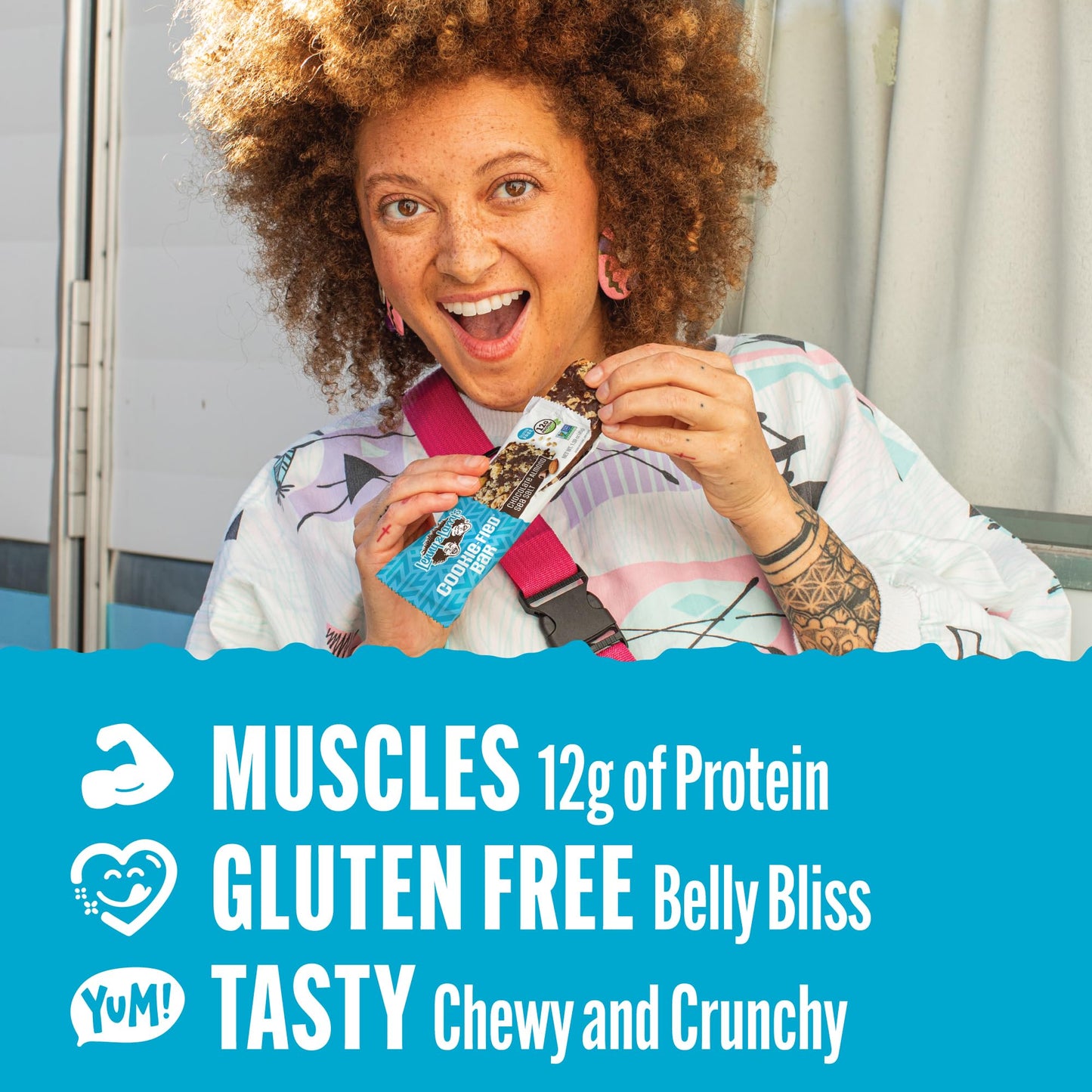 Lenny & Larry's Cookie-fied Protein Bar - Chocolate Almond Sea Salt Vegan Protein Bars 9x45g - Healthy Snacks with 12g Plant Protein & 5g Fiber