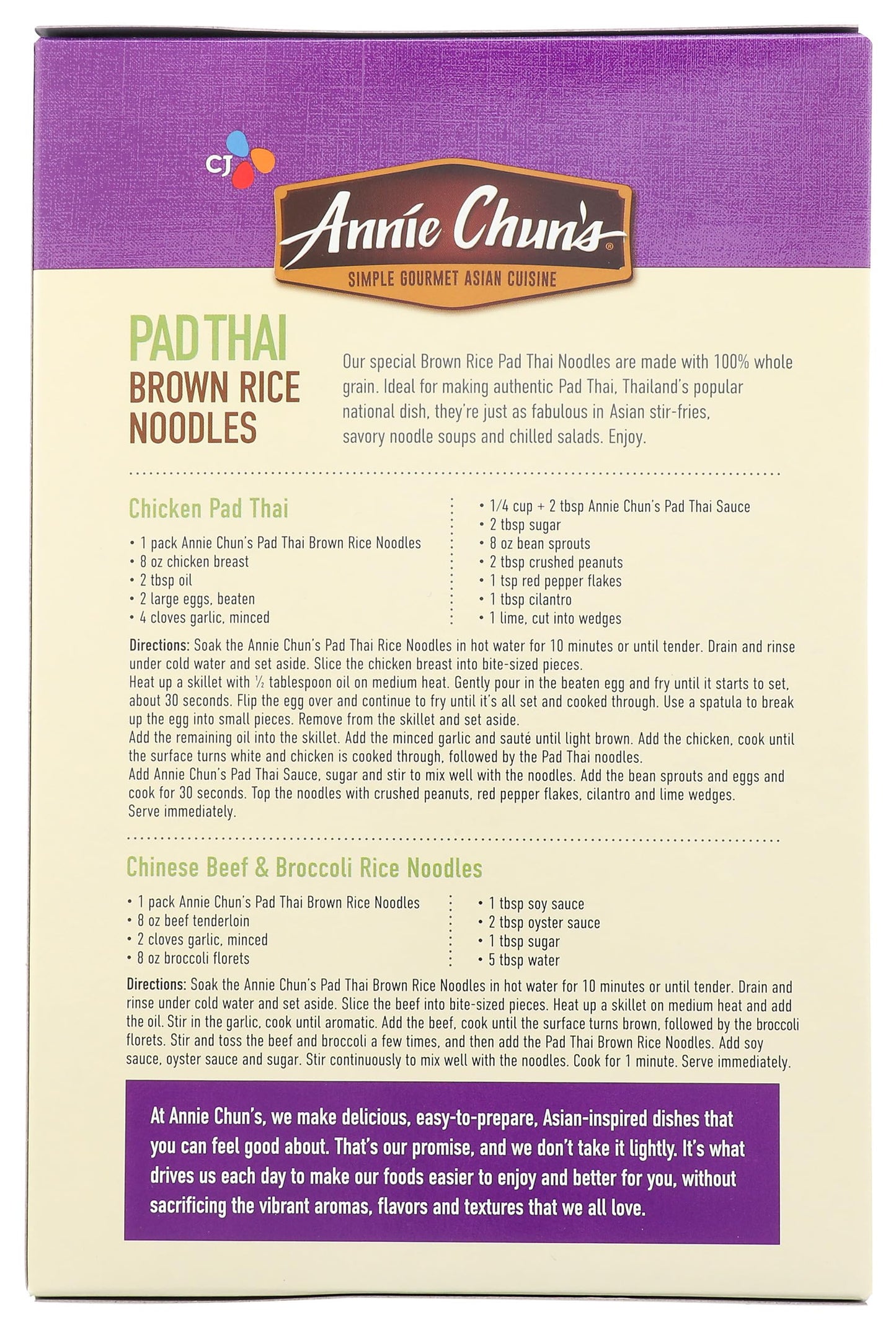 Annie Chun's Pad Thai Brown Rice Noodles - 8 oz